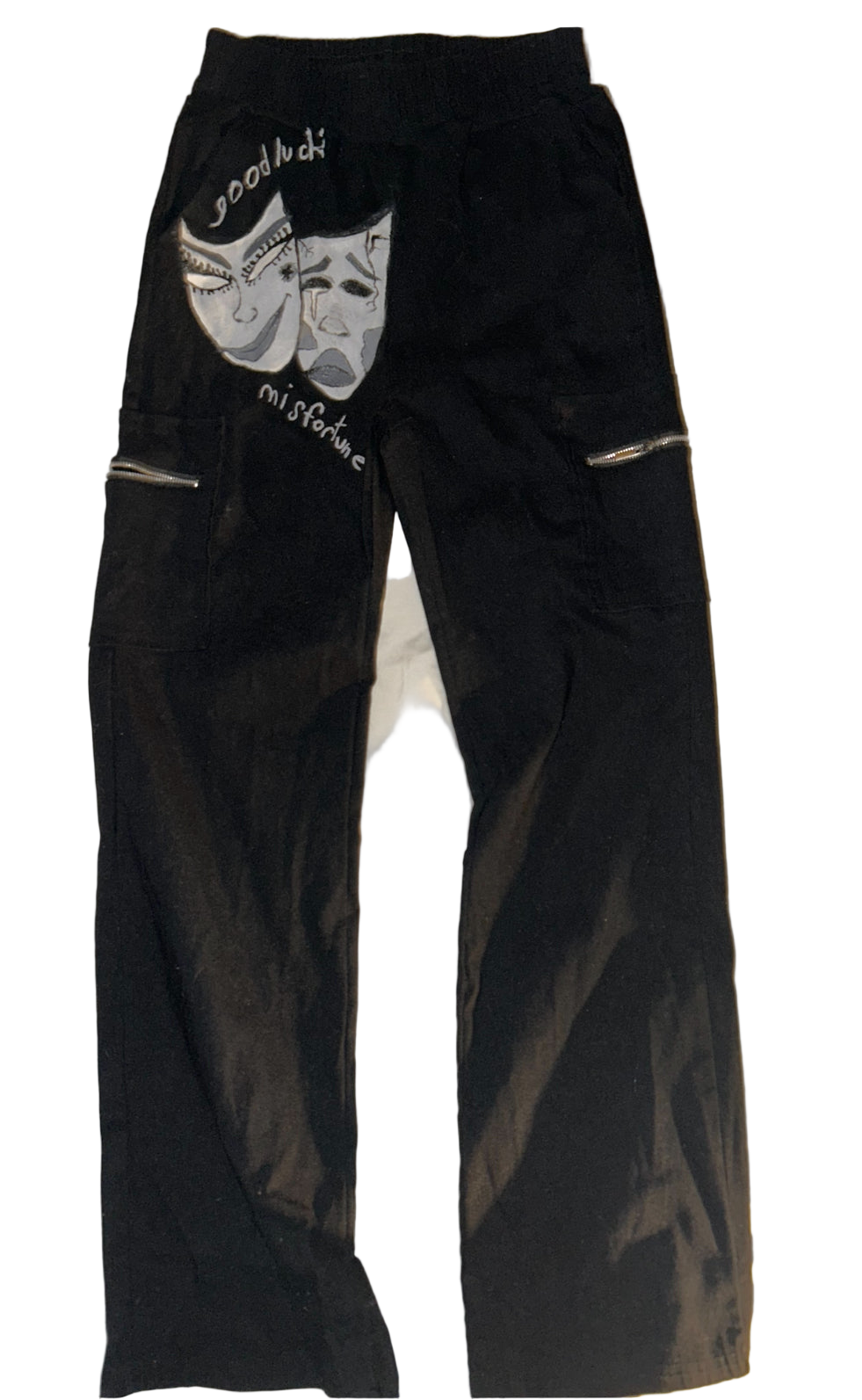 Hand Painted Double Sided Mask Jeans