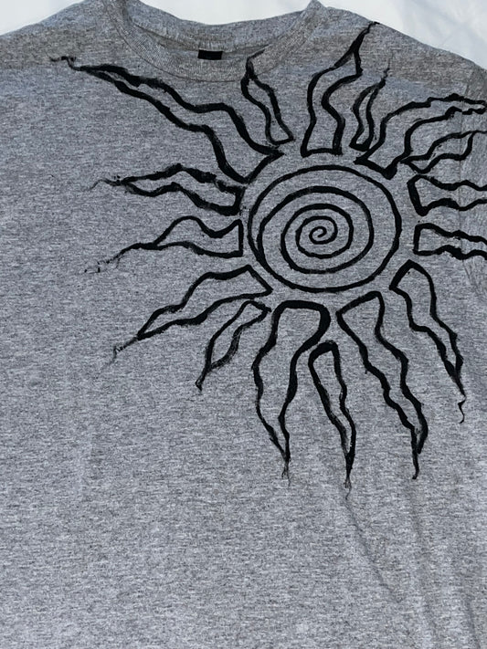 Hand Painted Sun Spiral Shirt
