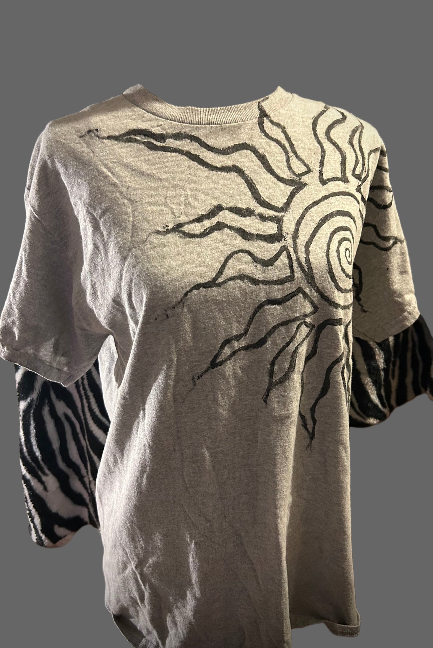 Hand Painted Sun Spiral Shirt