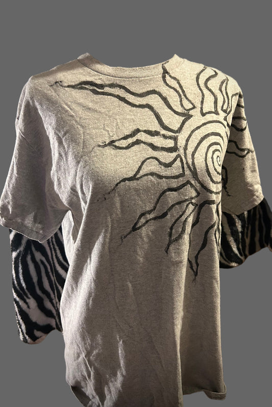 Hand Painted Sun Spiral Shirt